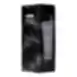 Plastic water bottle, with dark coat illustration and straw