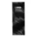 Plastic water bottle, with dark coat illustration and straw
